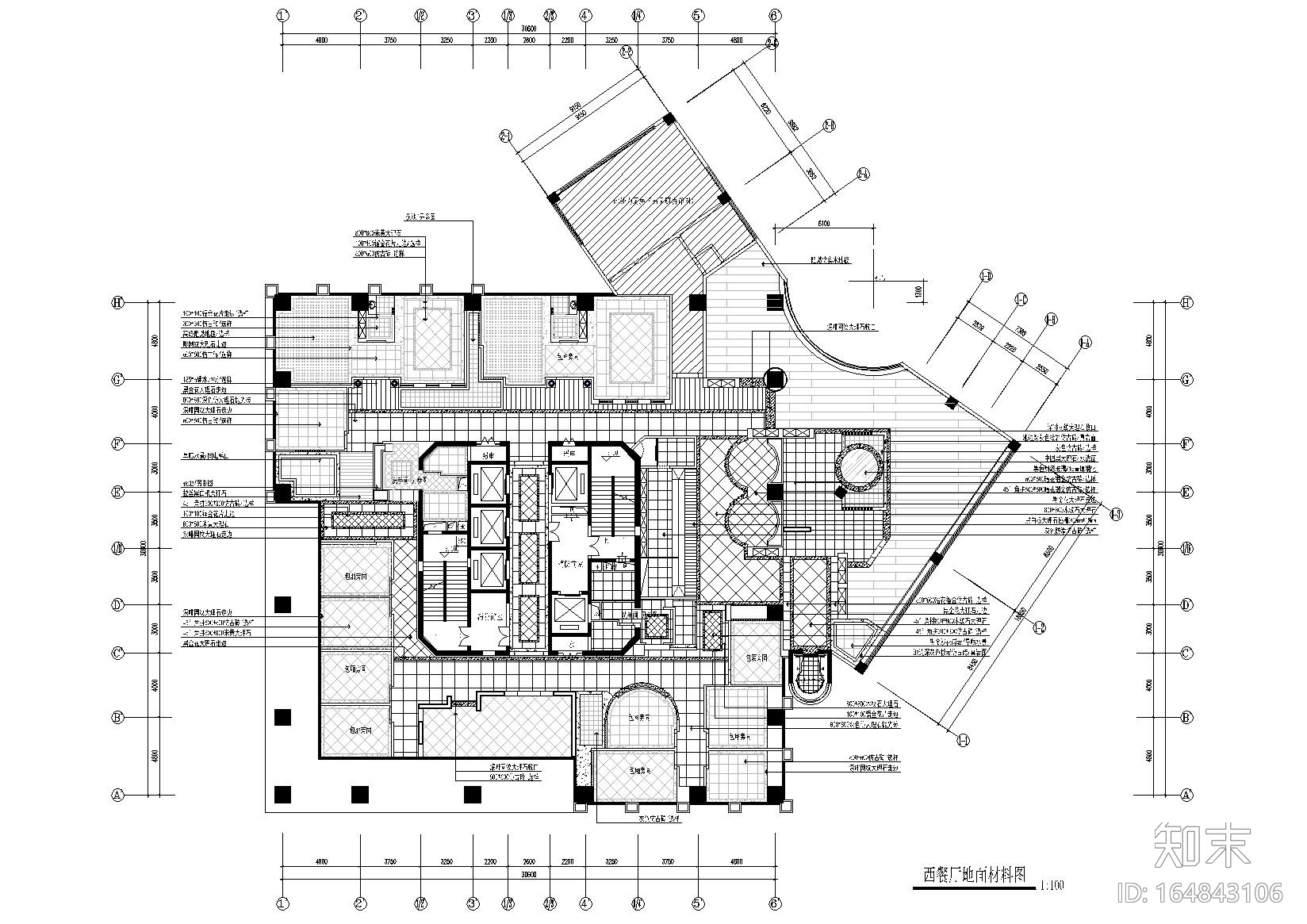 [重庆]某咖啡店室内装饰设计施工图+效果图施工图下载【ID:164843106】