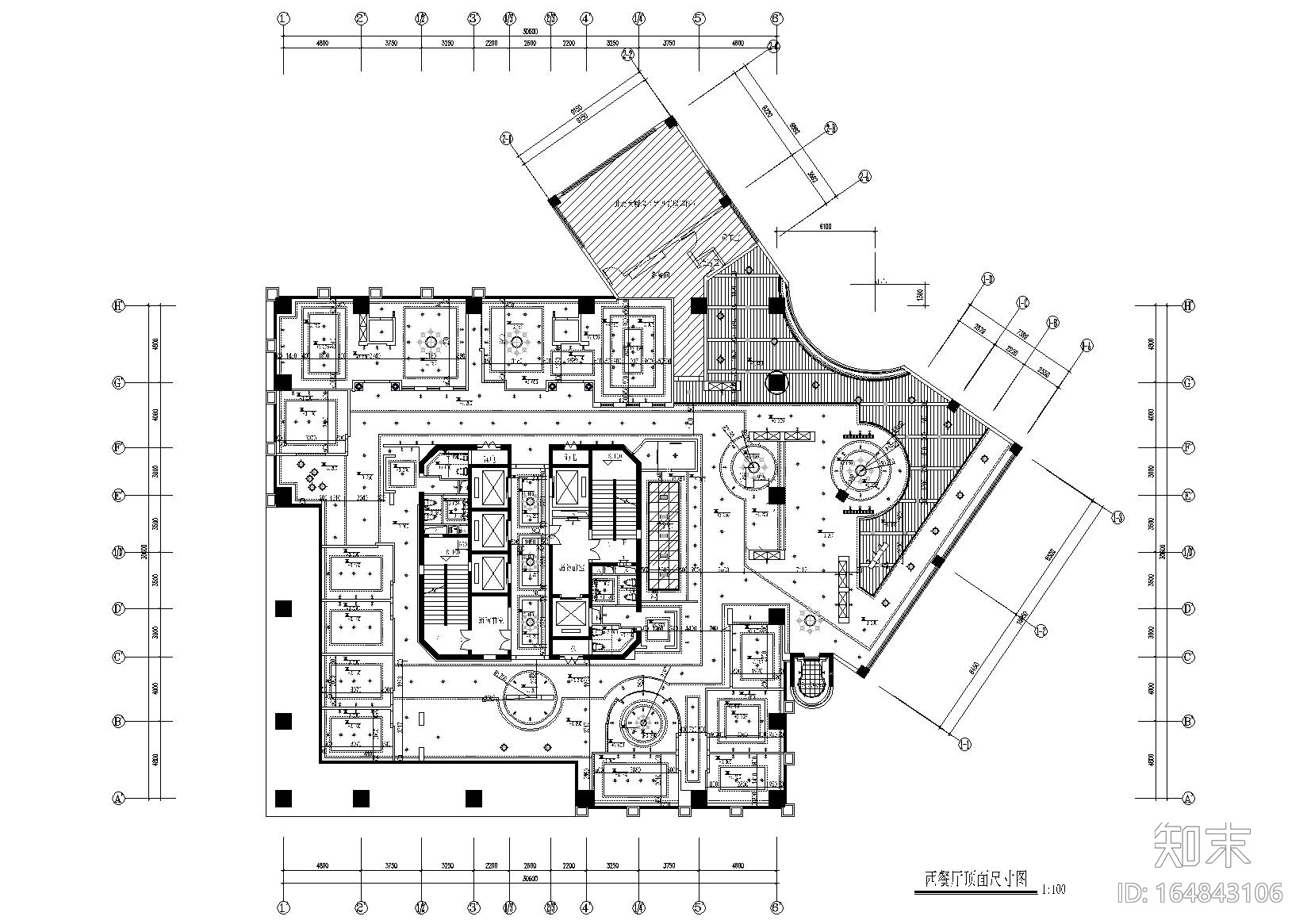 [重庆]某咖啡店室内装饰设计施工图+效果图施工图下载【ID:164843106】