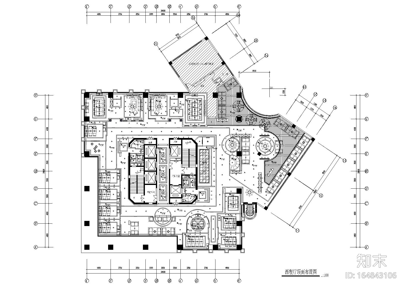 [重庆]某咖啡店室内装饰设计施工图+效果图施工图下载【ID:164843106】