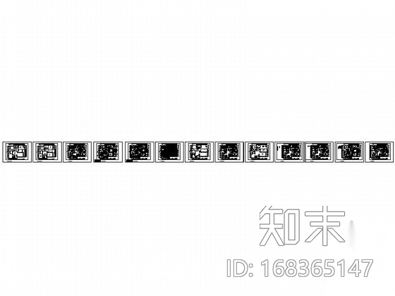 [重庆]某欧式大户型四居室平面图cad施工图下载【ID:168365147】