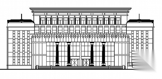 某四层法院审判楼建筑施工图cad施工图下载【ID:151431149】