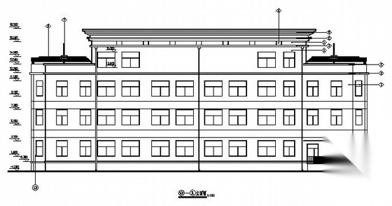 某四层法院审判楼建筑施工图cad施工图下载【ID:151431149】