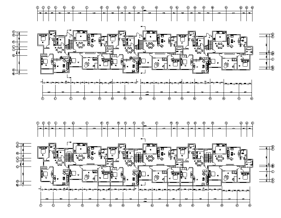 徽派风格小区建筑施工图施工图下载【ID:166469158】