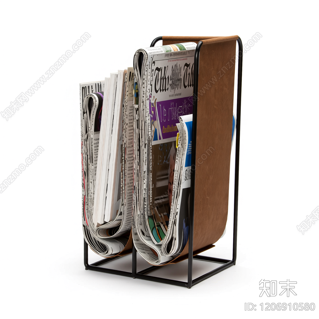 报纸架带杂志3D模型下载【ID:1206910580】
