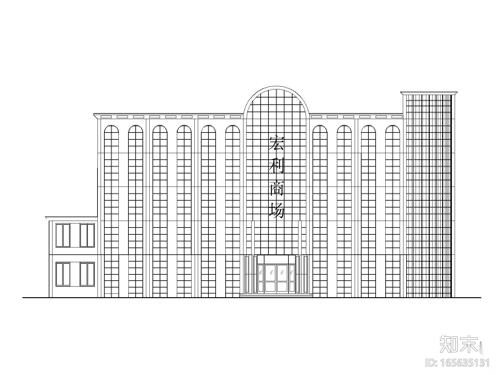 某五层商场毕业设计建筑结构施工图cad施工图下载【ID:165635131】