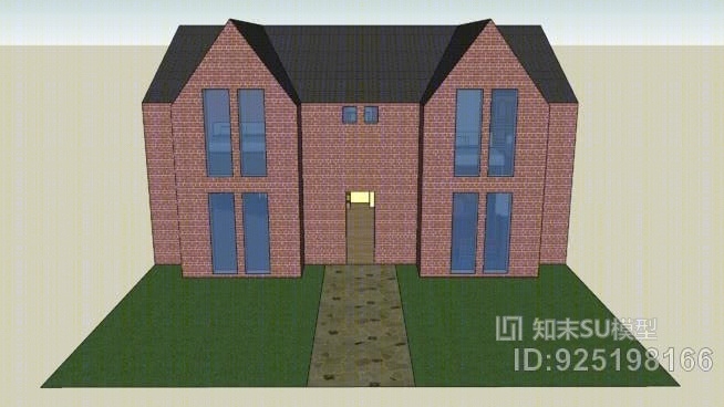 红砖房SU模型下载【ID:925198166】
