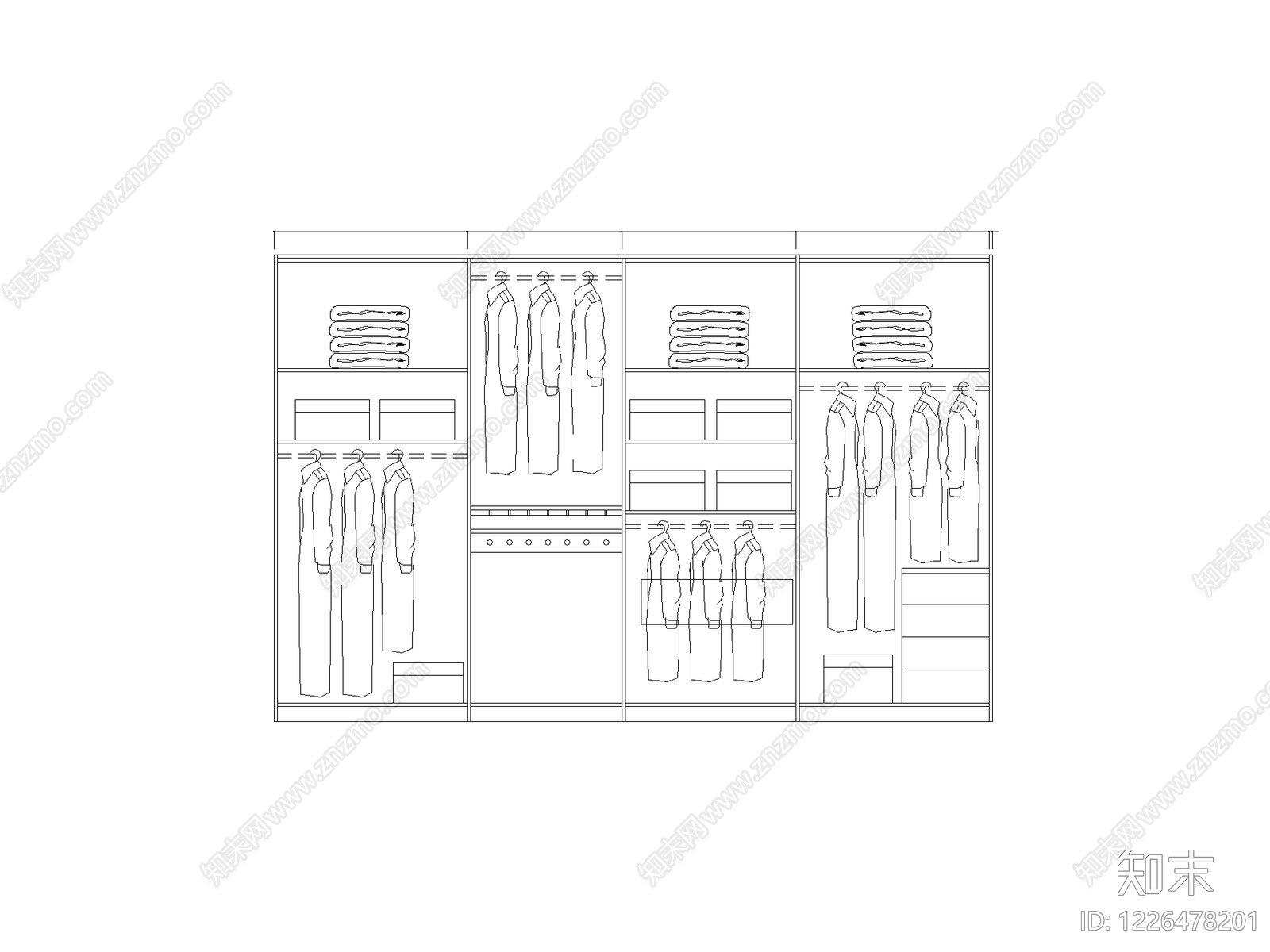 柜子cad施工图下载【ID:1226478201】