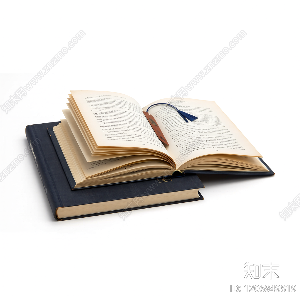 书籍堆叠装饰品3D模型下载【ID:1206949819】