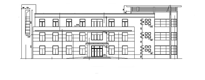 现代多层会所建筑设计方案施工图CAD施工图下载【ID:165626114】
