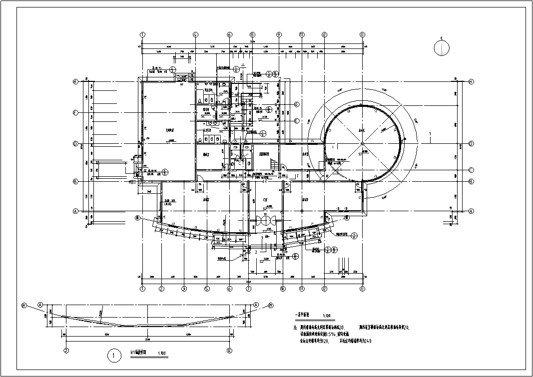 现代多层会所建筑设计方案施工图CADcad施工图下载【ID:165626114】