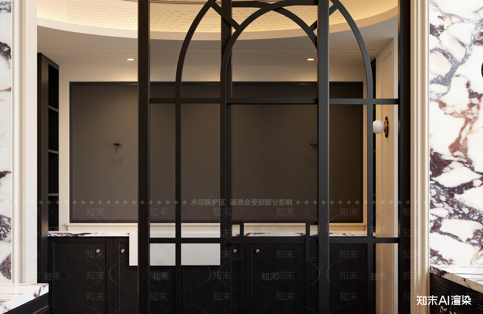法式玄关3D模型下载【ID:1222023840】