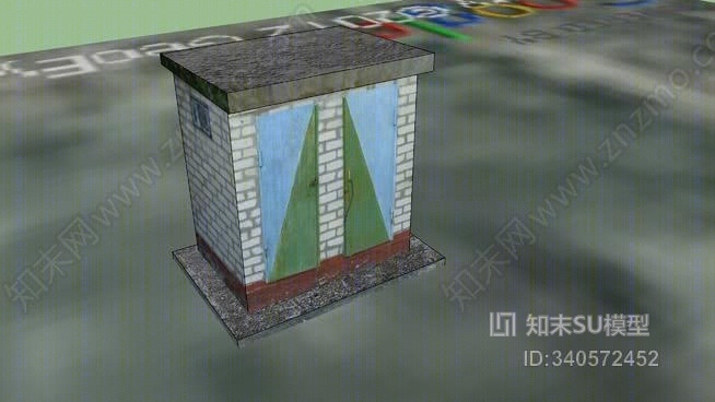 室外淋浴和卫生间（卫生间）SU模型下载【ID:340572452】