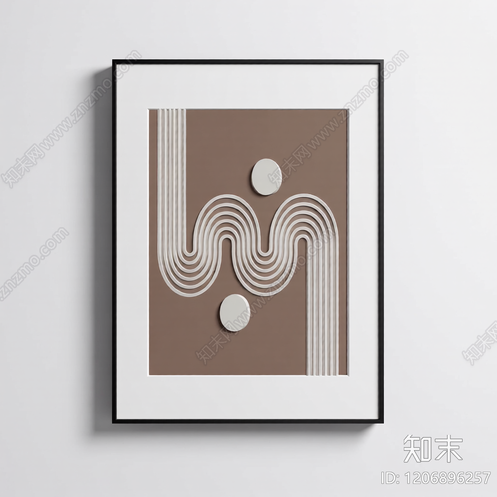 抽象艺术装饰画3D模型下载【ID:1206896257】