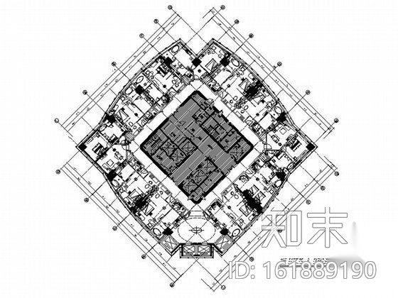 [天津]酒店现代客房及过道室内装修施工图（含实景图）cad施工图下载【ID:161889190】