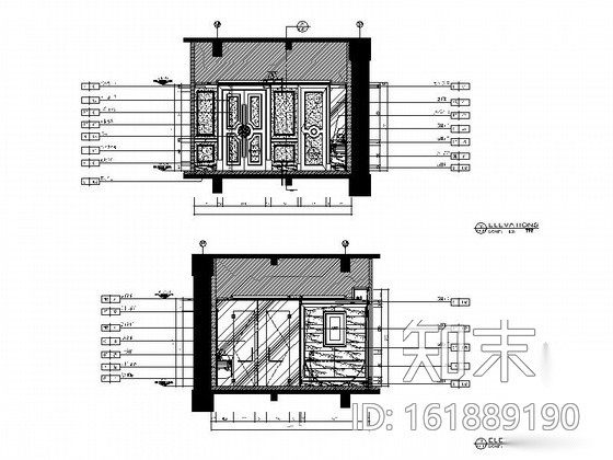 [天津]酒店现代客房及过道室内装修施工图（含实景图）cad施工图下载【ID:161889190】