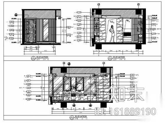 [天津]酒店现代客房及过道室内装修施工图（含实景图）cad施工图下载【ID:161889190】