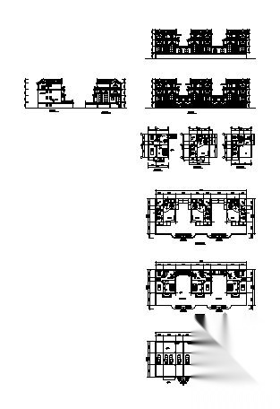 某四层别墅建筑方案图cad施工图下载【ID:149916174】