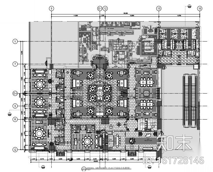 [广州]新世界酒店餐饮区室内装饰设计施工图cad施工图下载【ID:161728146】