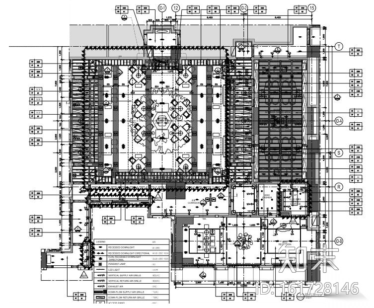 [广州]新世界酒店餐饮区室内装饰设计施工图cad施工图下载【ID:161728146】