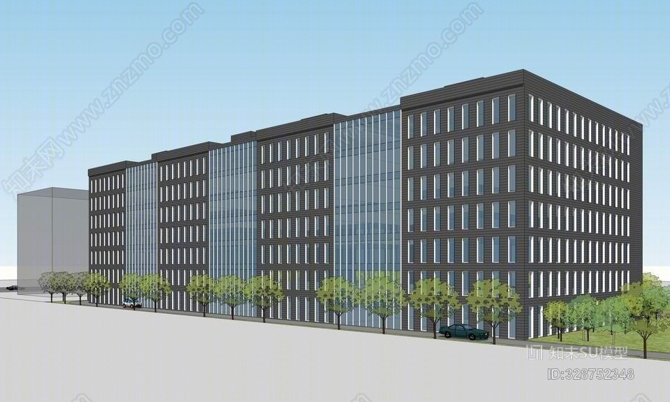 总部办公楼SU模型下载【ID:328752348】