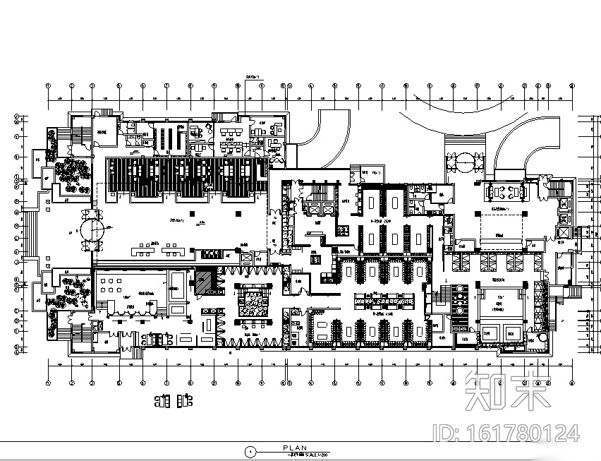 新中式洗浴会所空间设计施工图（附效果图+软装家具）cad施工图下载【ID:161780124】