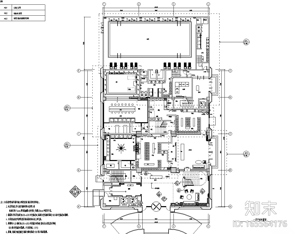 常熟大酒店设计施工图+效果图cad施工图下载【ID:165564176】