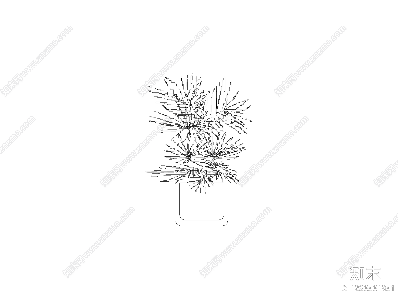 现代绿植CAD图纸