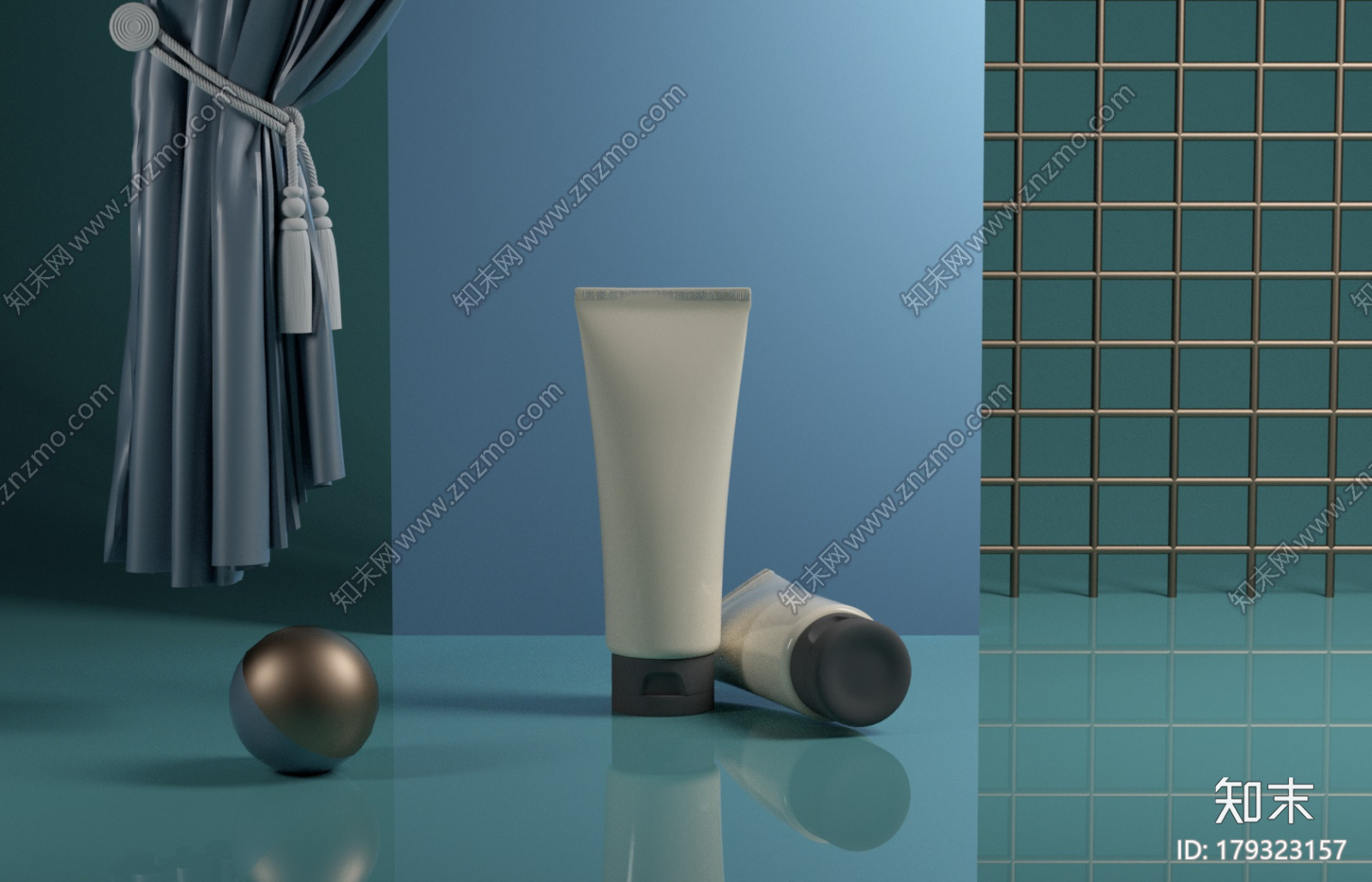 化妆品洗面奶产品包装CG模型下载【ID:179323157】