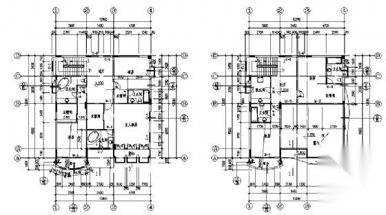 某三层别墅建筑方案图cad施工图下载【ID:149922169】