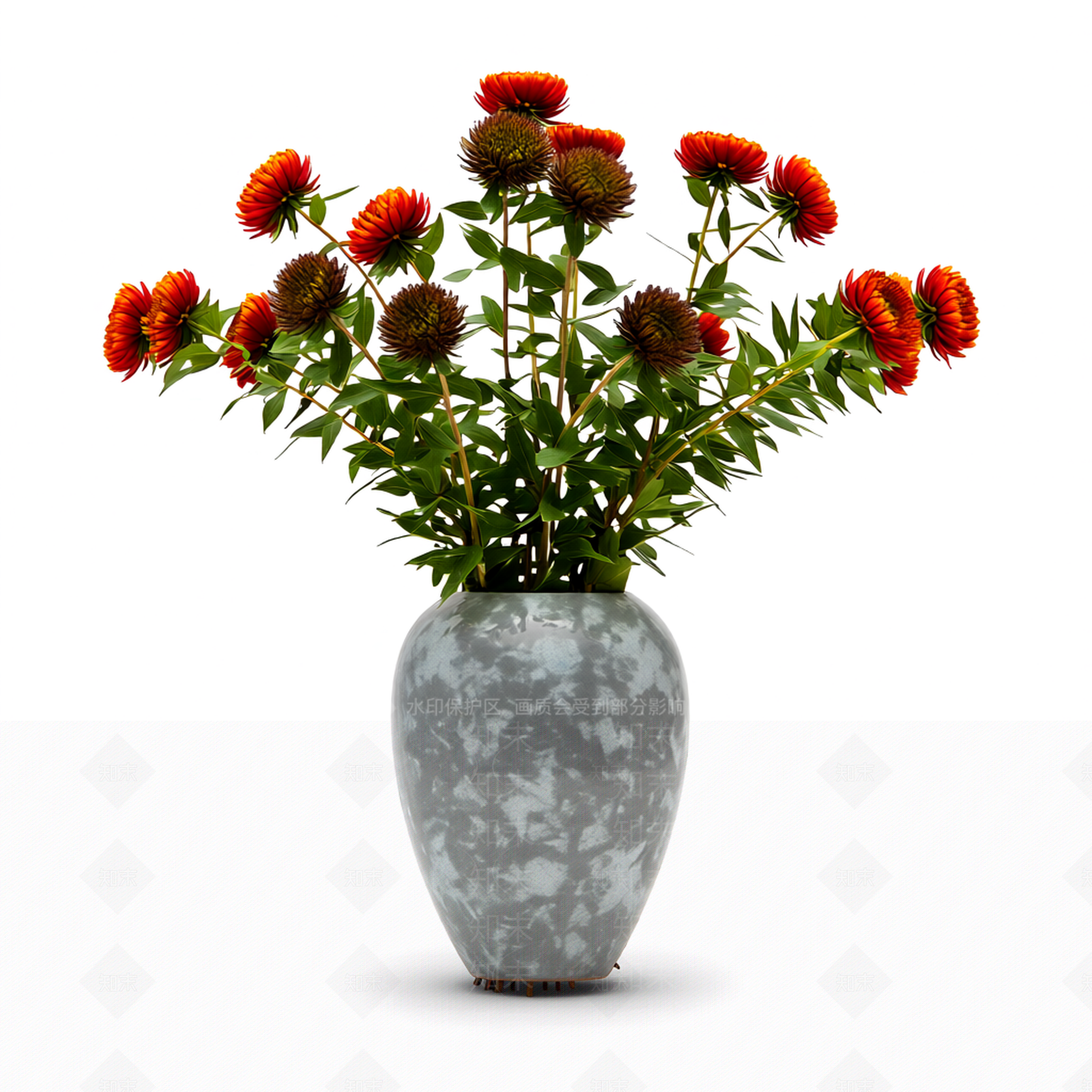 带花盆的干枯植物3D模型下载【ID:1206188186】