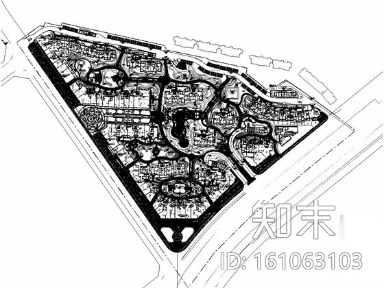 [湖北]欧式花园居住小区全套景观工程施工图纸cad施工图下载【ID:161063103】