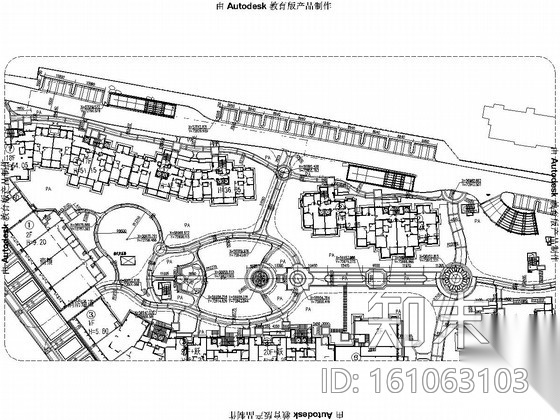 [湖北]欧式花园居住小区全套景观工程施工图纸cad施工图下载【ID:161063103】