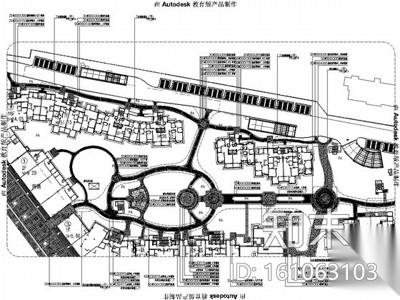 [湖北]欧式花园居住小区全套景观工程施工图纸cad施工图下载【ID:161063103】