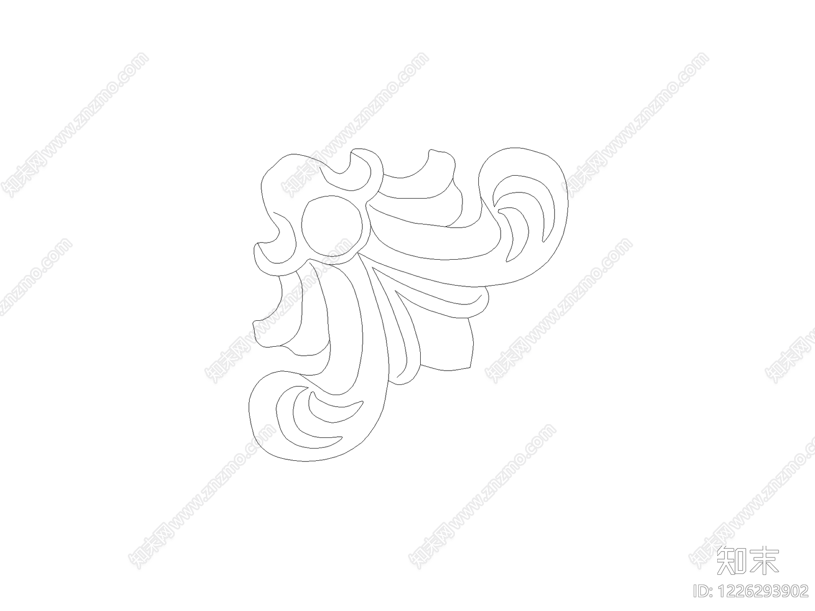 雕塑装饰构件cad施工图下载【ID:1226293902】