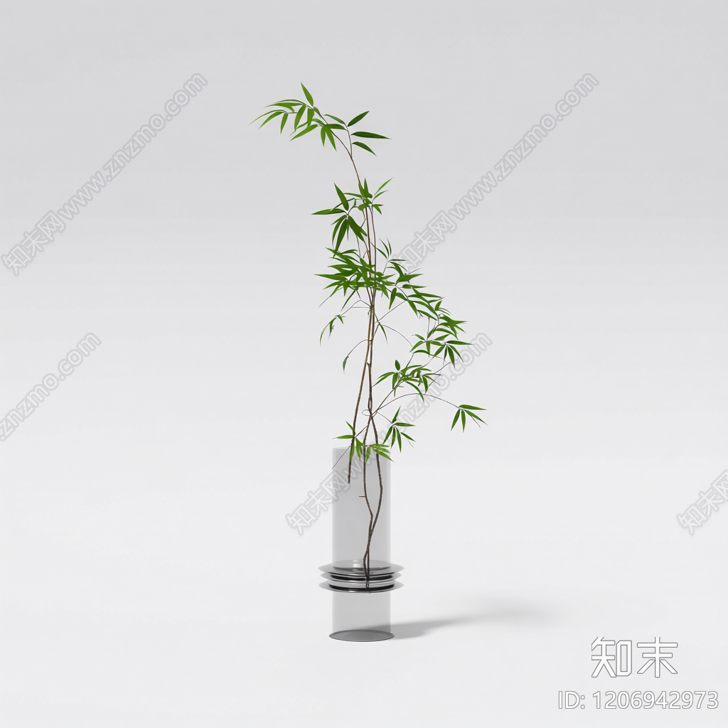 盆栽竹子植物3D模型下载【ID:1206942973】