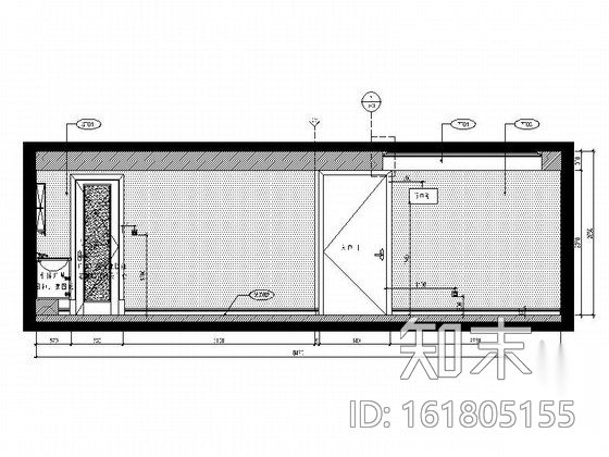 [南京]现代简洁三室两厅户型家装施工图cad施工图下载【ID:161805155】