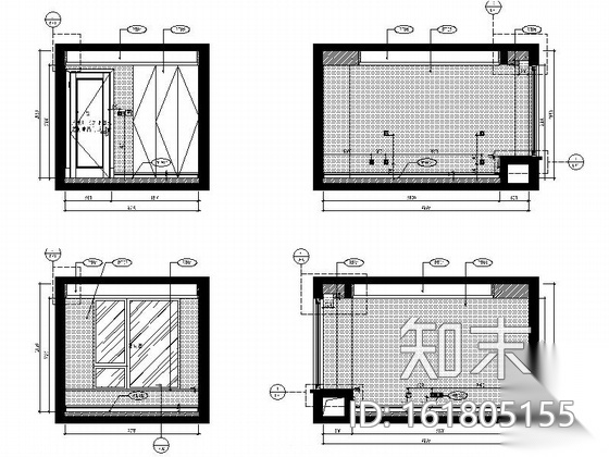 [南京]现代简洁三室两厅户型家装施工图cad施工图下载【ID:161805155】