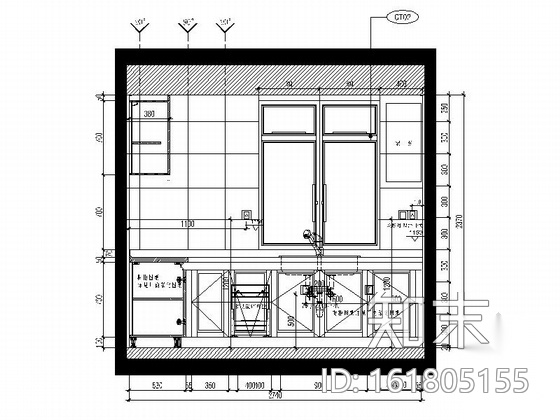 [南京]现代简洁三室两厅户型家装施工图cad施工图下载【ID:161805155】