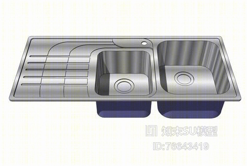 洗菜池水槽SU模型下载【ID:76643419】