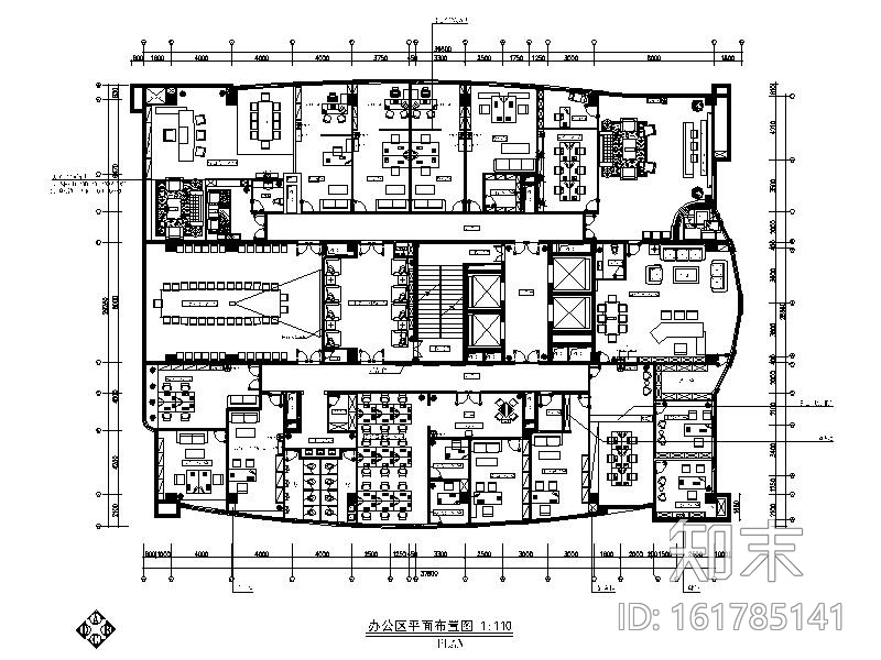 全套简欧风格办公楼详细设计施工图cad施工图下载【ID:161785141】