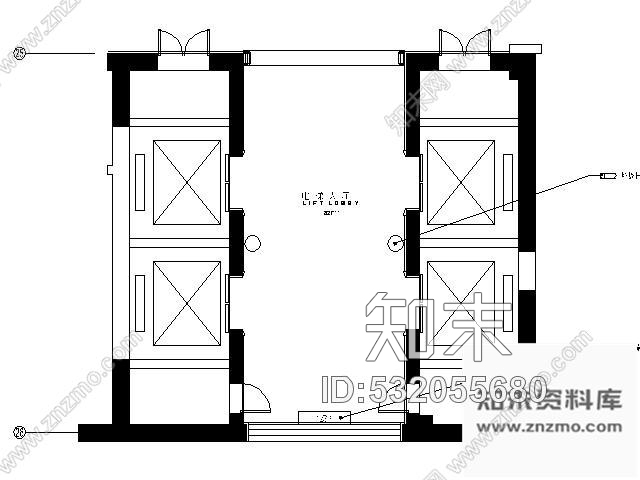 施工图五星假日酒店电梯厅施工图含效果施工图下载【ID:532055680】