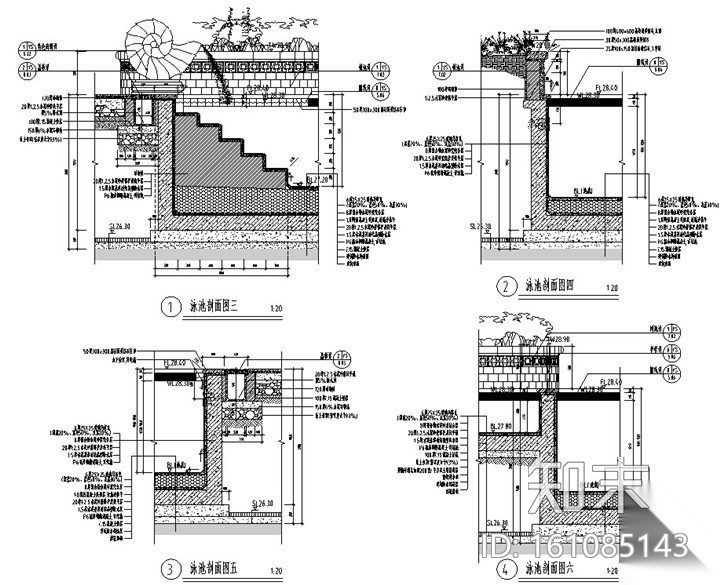 [广东]ArtDeco风格居住区花园景观设计施工图cad施工图下载【ID:161085143】