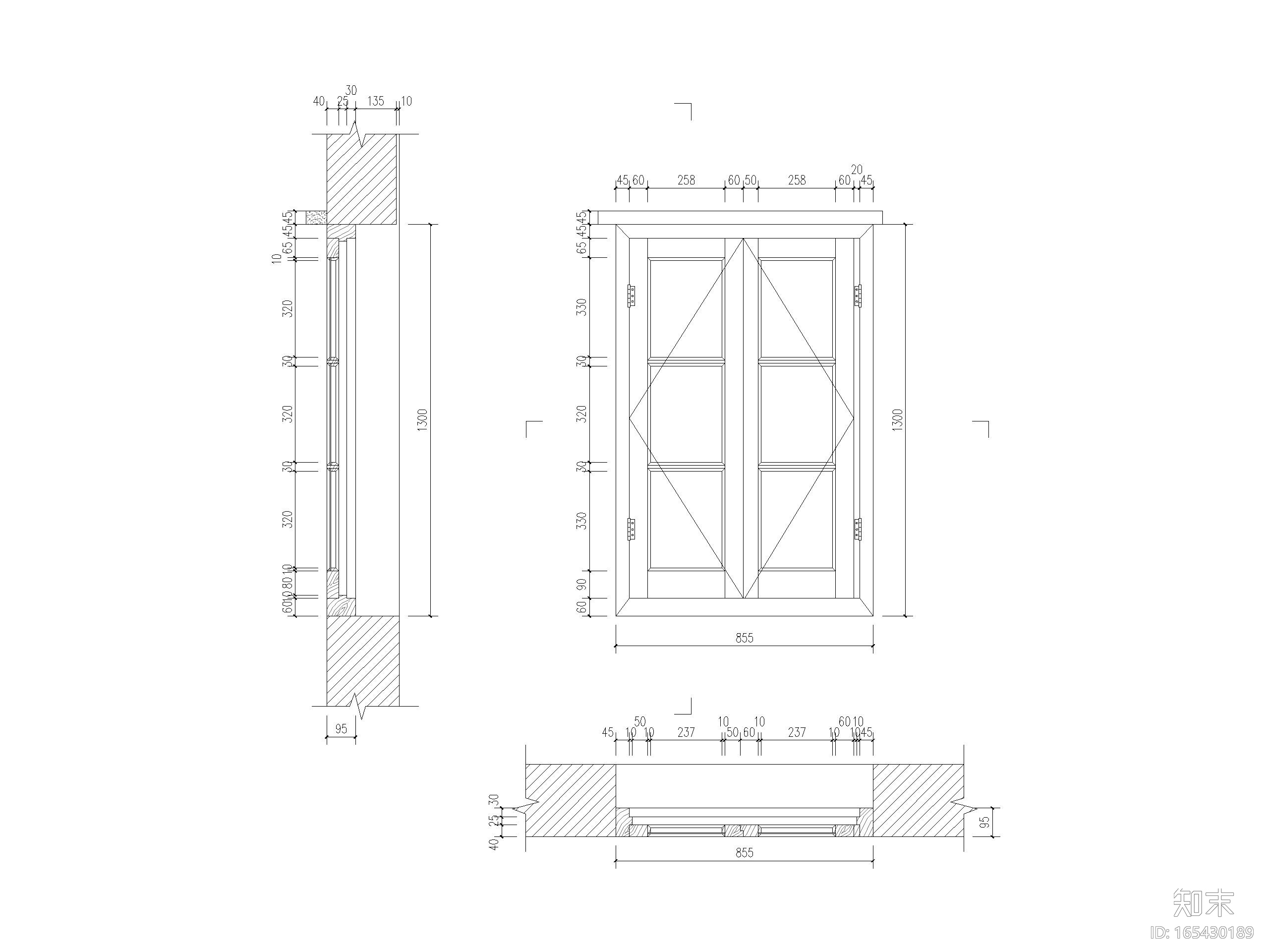 20套古建窗大样详图施工图下载【ID:165430189】