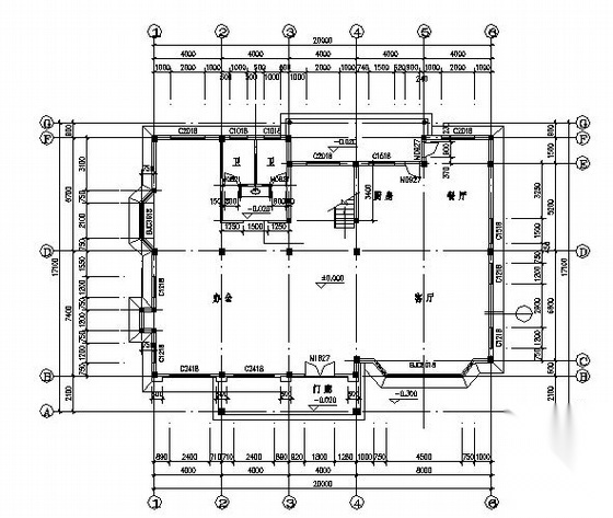 [浙江]某三层单体别墅建筑施工图cad施工图下载【ID:151391195】