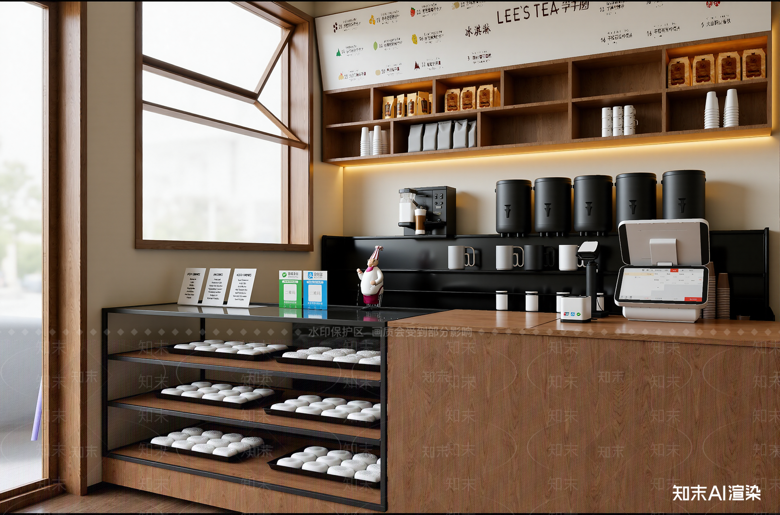 奶茶店3D模型下载【ID:1213949296】