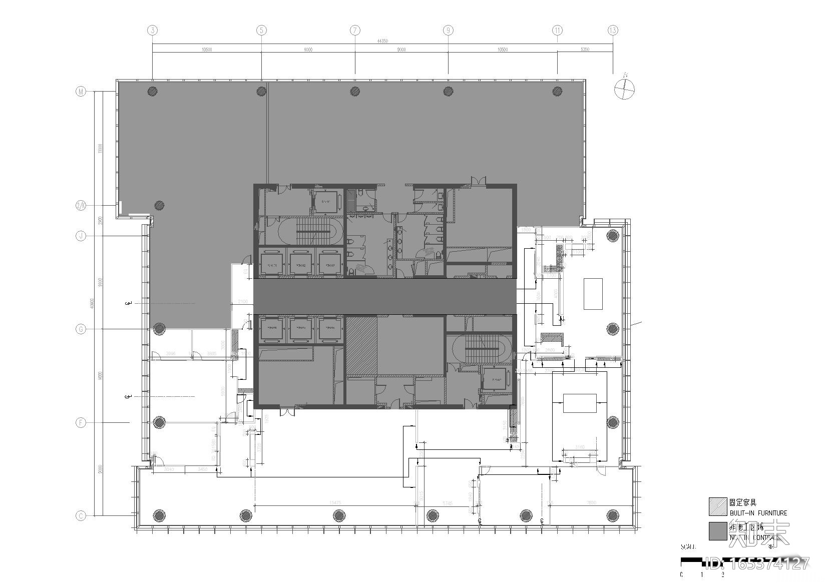 [江苏]苏州财富中心40层销售中心施工图cad施工图下载【ID:165374127】