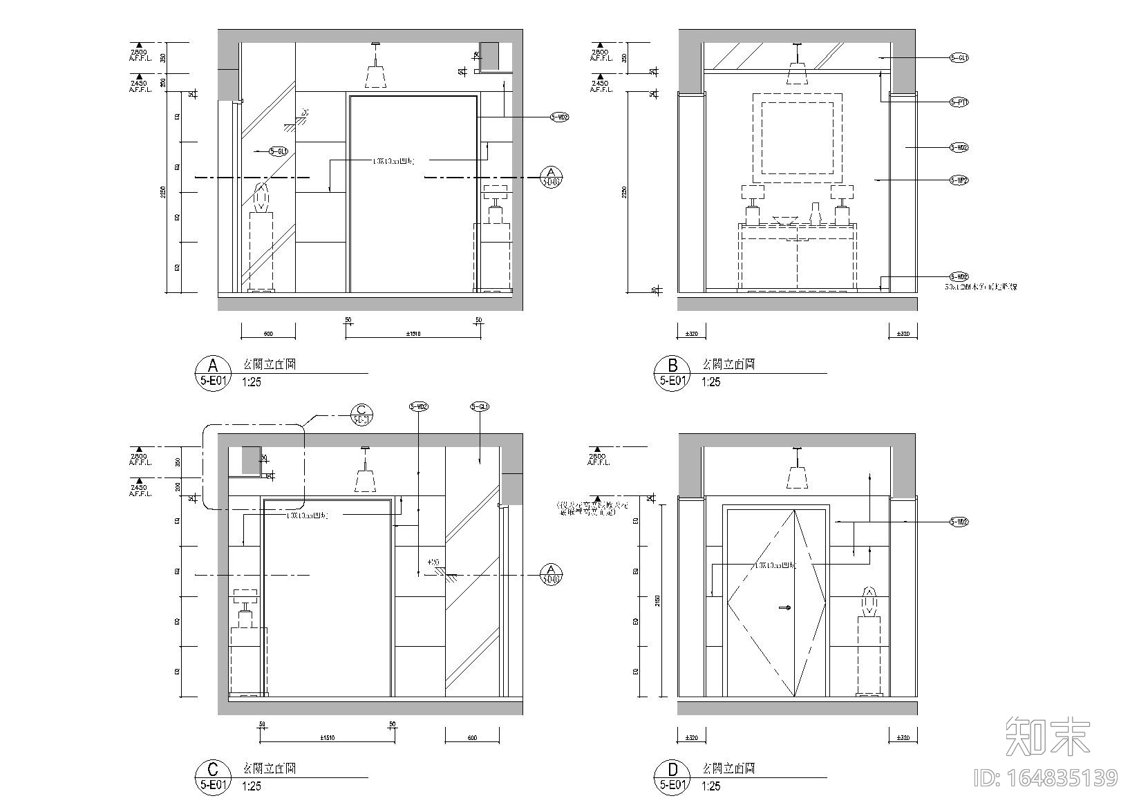 [上海]梁志天_浦东世纪花园样板间施工图cad施工图下载【ID:164835139】