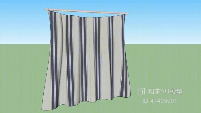 窗帘SU模型下载【ID:917942446】