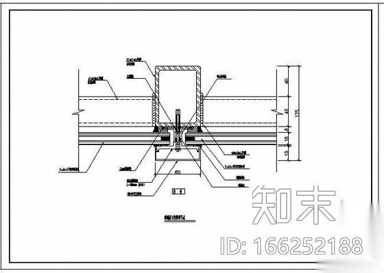 某玻璃屋顶节点构造详图施工图下载【ID:166252188】