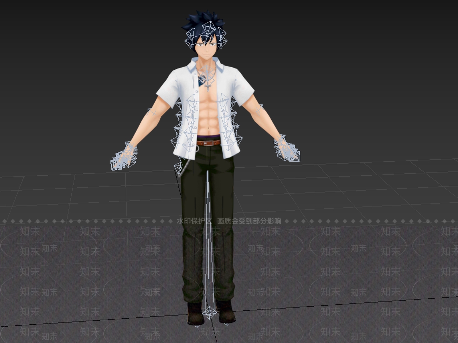 妖精的尾巴角色绑定3D模型下载【ID:167722194】
